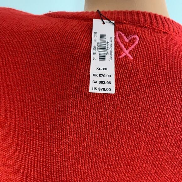 Victoria’s Secret crewneck Angel Gorgeous Sweater Red  Small - Picture 6 of 7